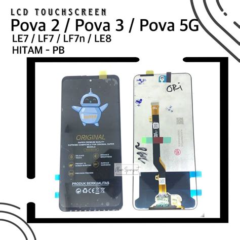 Tecno LCD Pova 3 LF7N Pova 2 LE7 LCD Digital Touch Screen .
